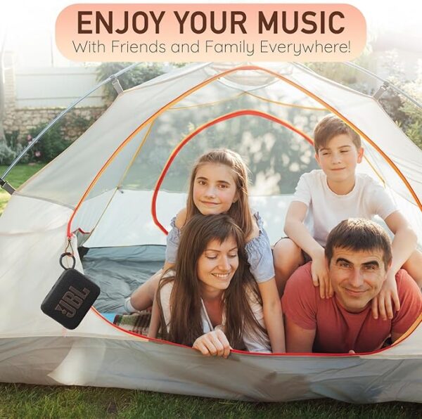 JBL Go 4 Portable Bluetooth Wireless Speaker, IP67 Waterproof and Dustproof Built-in Battery - Black - Boomph's Comprehensive Ultimate Performance Cloth Solution for Your On-The-Go Sound Experience