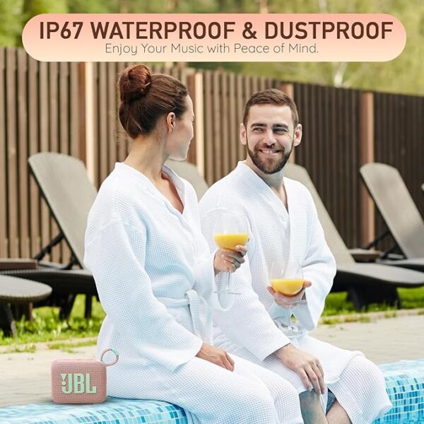 JBL Go 4 Portable Bluetooth Wireless Speaker, IP67 Waterproof and Dustproof Built-in Battery - Black - Boomph's Comprehensive Ultimate Performance Cloth Solution for Your On-The-Go Sound Experience