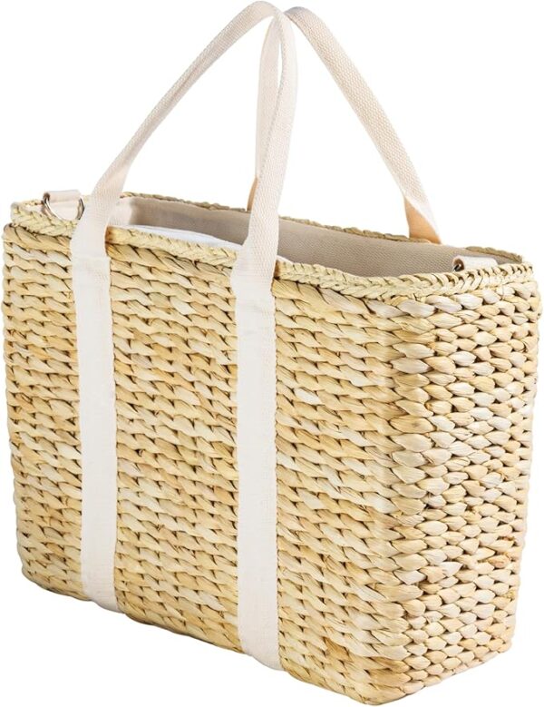 81R9iQ+X7mL._AC_SX679_ Insulated Beach Cooler Bag, Leak Proof, Premium Quality Corn Husk, Beach Bag, Pool Bag, Tote Bag, Straw, Rattan, Gifts for Women, Picnic Basket, Wedding Gifts, Lunch