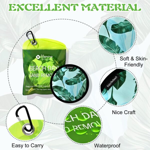 Uspring 2 Pcs Sand Remover for Beach, Beach Essentials, Sand Removal Bags, Vacation Must Haves, Free of Talc and Fragrance, Gifts for Women
