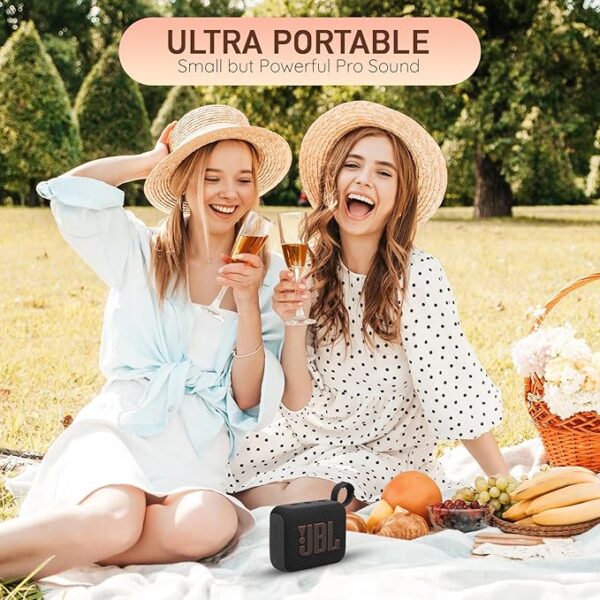 JBL Go 4 Portable Bluetooth Wireless Speaker, IP67 Waterproof and Dustproof Built-in Battery - Black - Boomph's Comprehensive Ultimate Performance Cloth Solution for Your On-The-Go Sound Experience