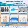 Beach Canopy Beach Tent UPF50+ 11x11 FT Easy to Setup Extra Windproof Rope Sun Shelter Beach Shade Canopy with 4 Stability Poles Outdoor Shade for Beach Camping Family